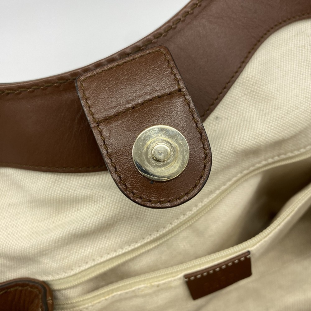 Gucci Handbag 211944 Canvas Brown Beige Champagne Women's - Picture 9 of 14